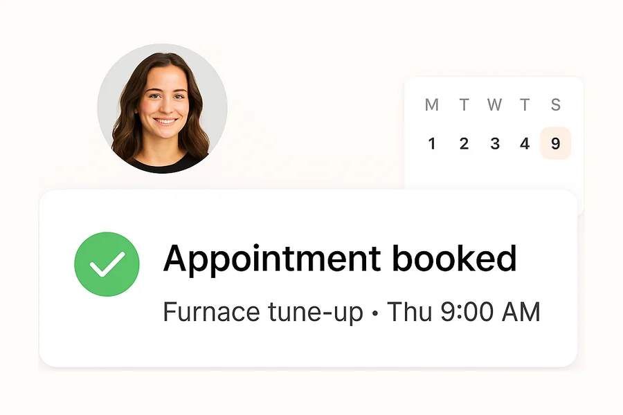 Appointment booked: furnace tune-up, Thursday at 9:00 AM