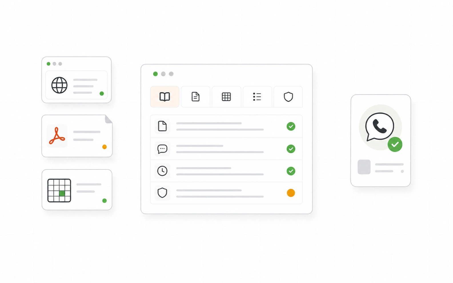 Business knowledge sources connected to LobbyStack answer routing