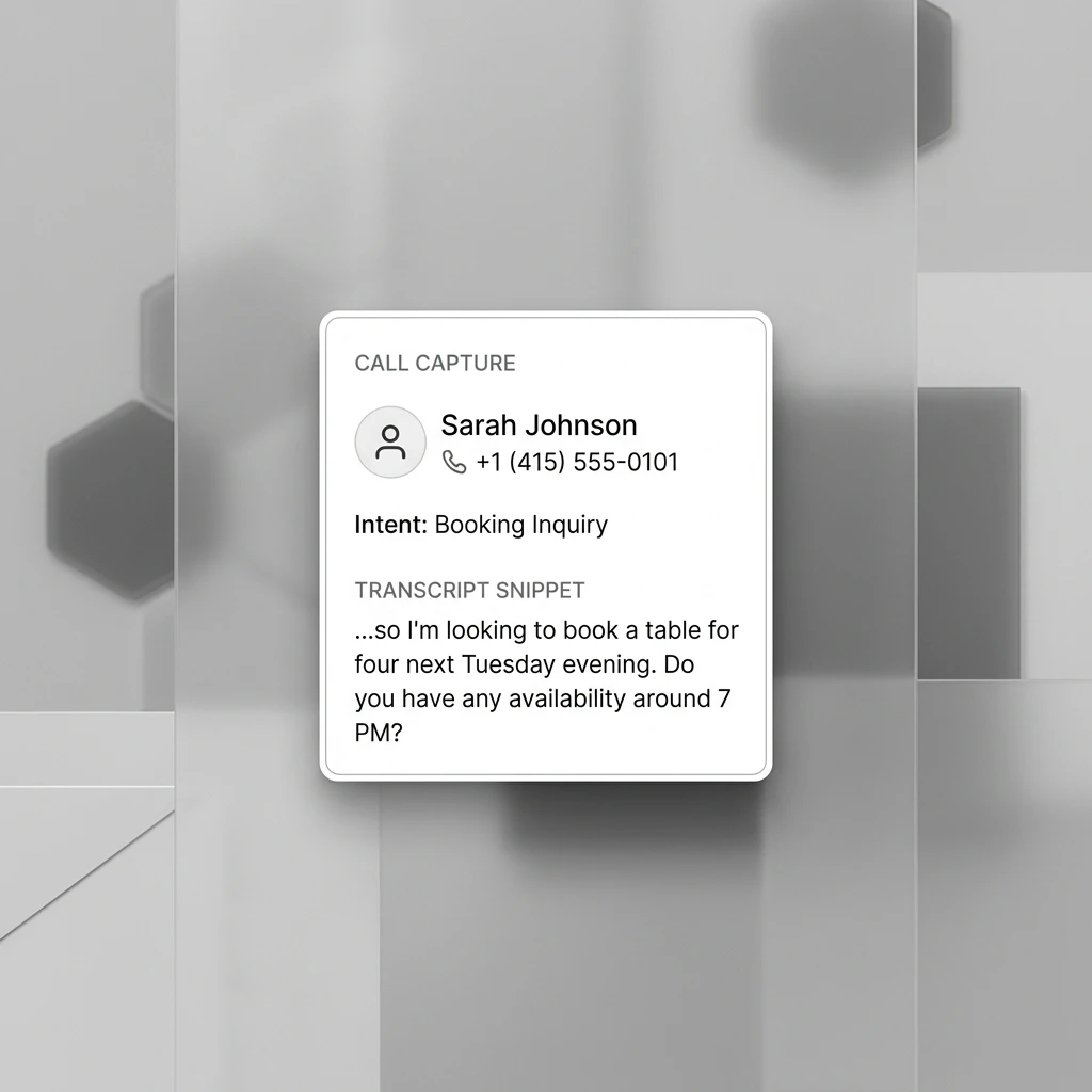 LobbyStack call capture interface illustration