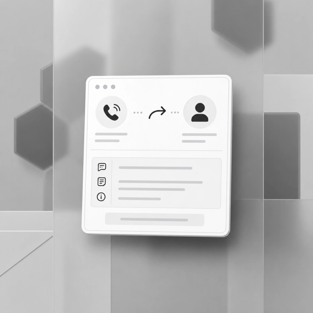 LobbyStack handoff from an incoming call to a team member